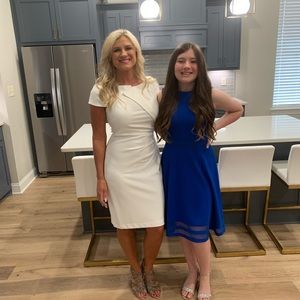 White cocktail dress